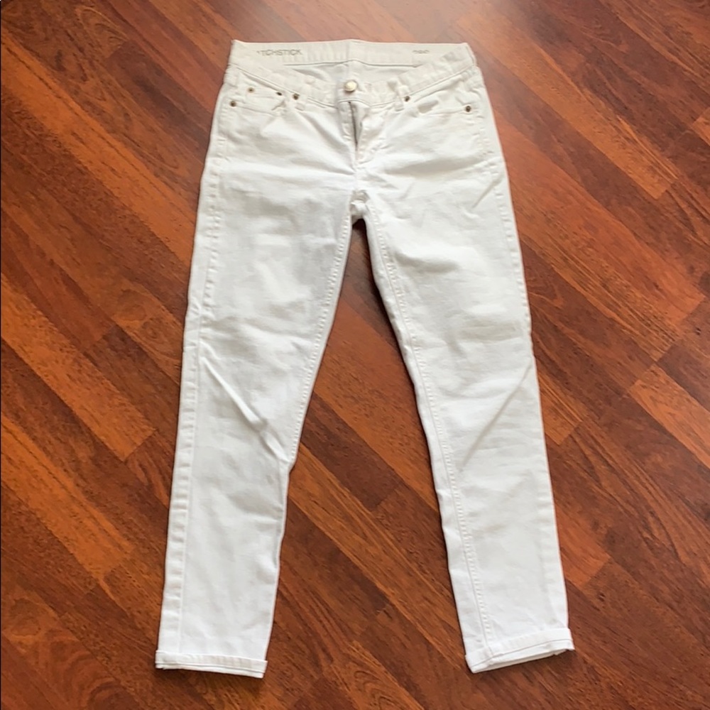 J Crew White Matchstick Jeans size 28s